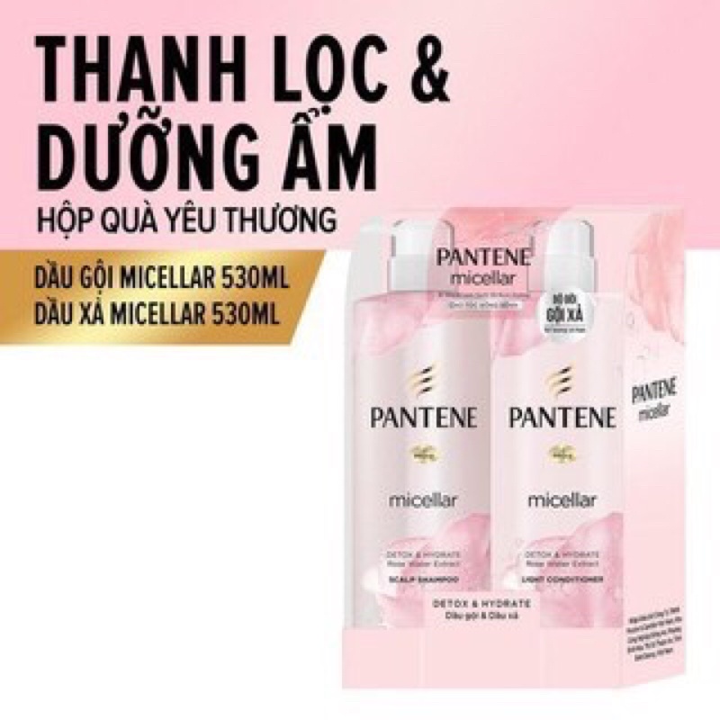 COMBO BỘ DẦU GỘI XẢ PANTENE MICELLAR 530ml