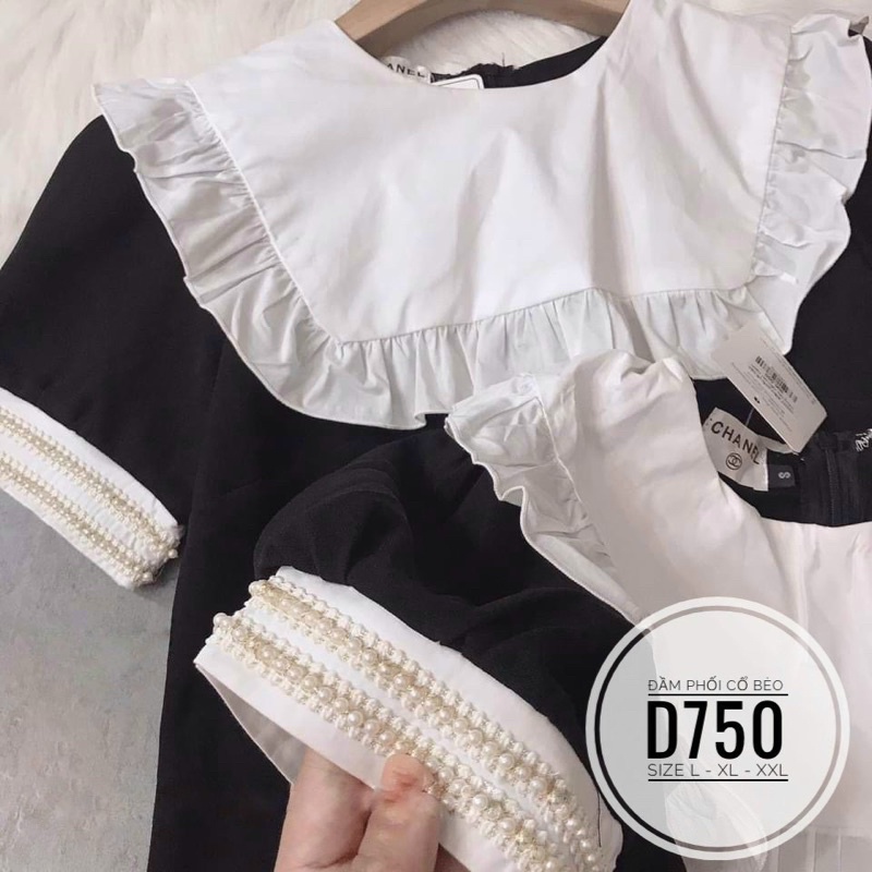 Đầm phối trắng size 55-90ký (ML982)