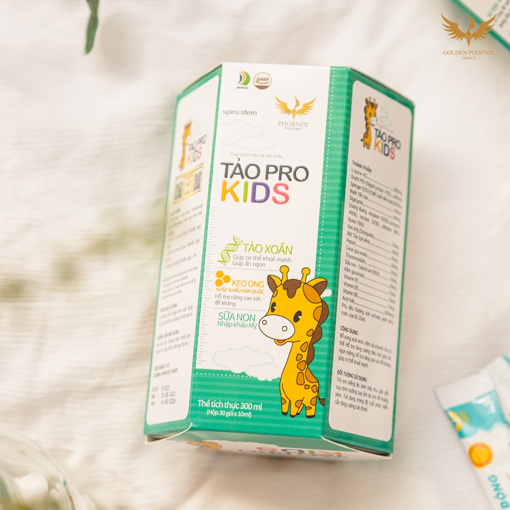 Siro ăn ngon cho bé Tảo Pro Kids giúp bé ăn ngon ngủ ngon tăng sức đề kháng