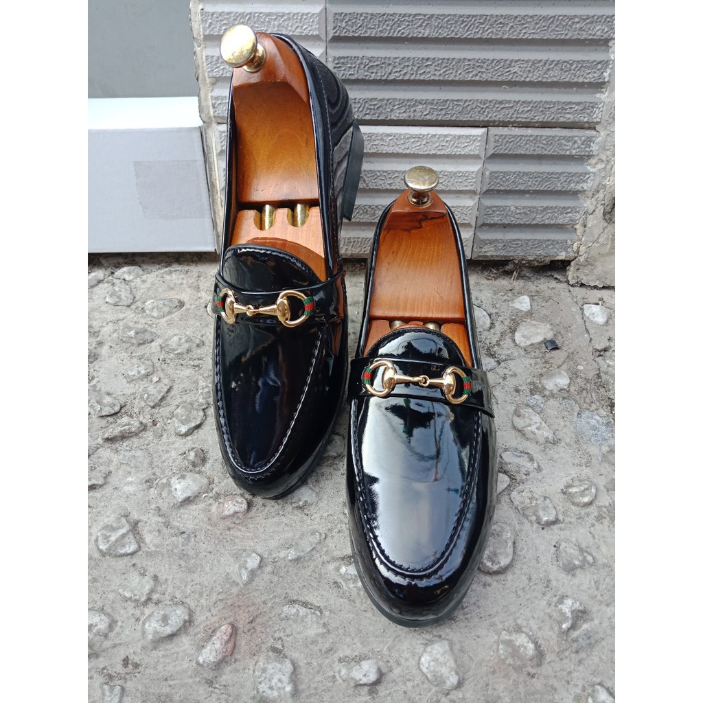 Giày lười nam công sở da bóng khóa vàng MT-46 | BigBuy360 - bigbuy360.vn