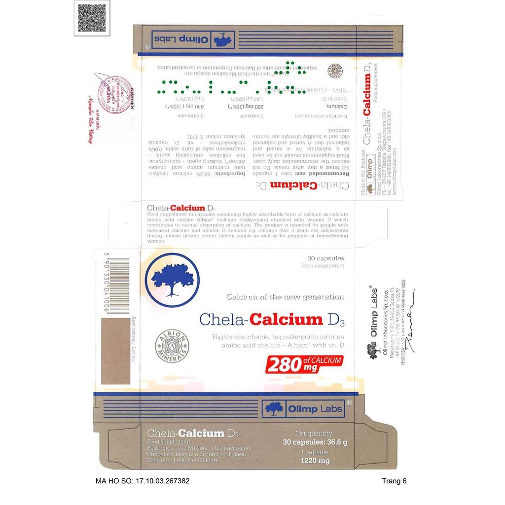 [Chính hãng SABINA] Chela Calcium D3 - Vitamin Bầu bổ sung Canxi và Vitamin D3 trước và sau sinh