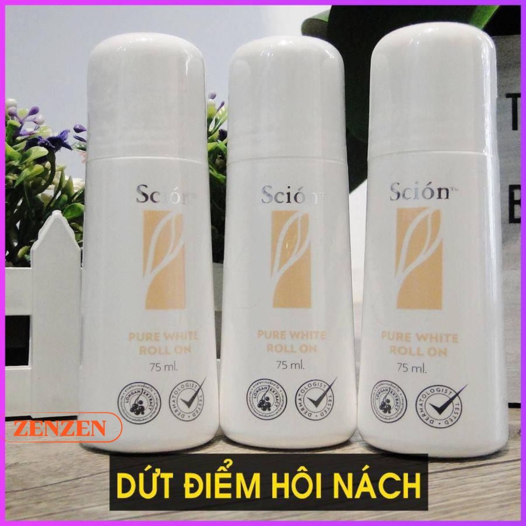 Lăn khử mùi Scion Nuskin pure white roll on 75ML dứt điểm hôi nách , thâm nách (hàng chính hãng) - mẫu mới