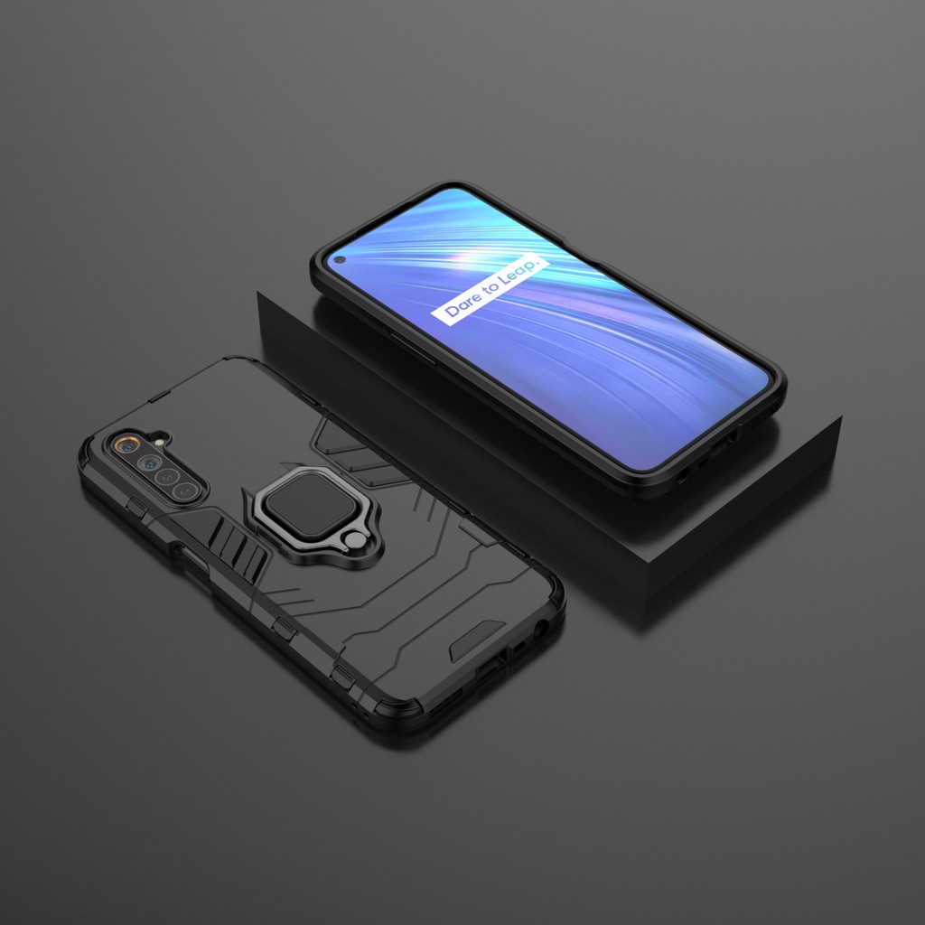 Ốp lưng Realme 6 / Realme 9i / Realme 10 Iron Man Iring chống sốc giá đỡ mặt lưng xem phim