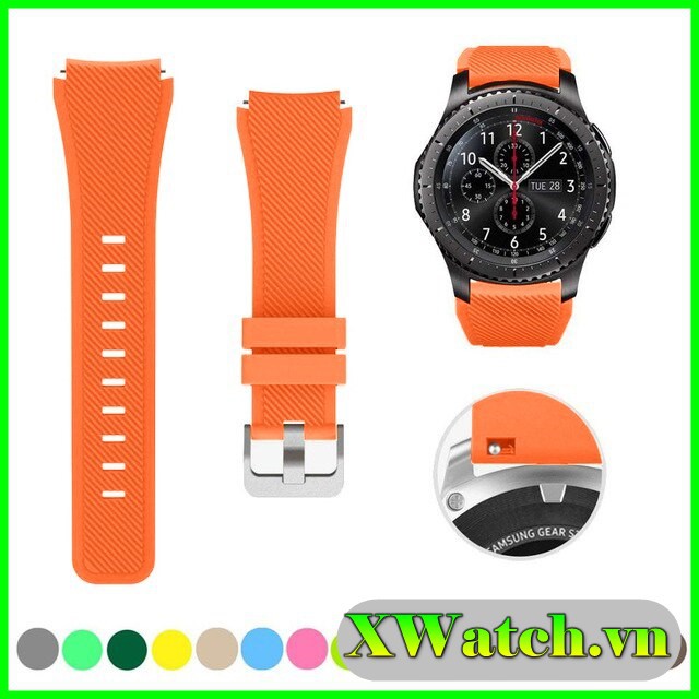 Dây silicon vân sần Samsung Galaxy Watch 3 45mm 46mm Pace Stratos GTR 47 GTR2 GTR2E, Gear S3 ,GT2 GT2E/Pro