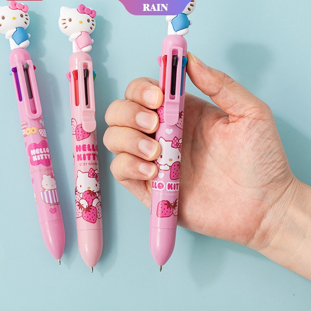 SANRIO 1 Bút Bi 8 Màu Họa Tiết Hoạt Hình Hello Kitty Xinh Xắn 0.7mm