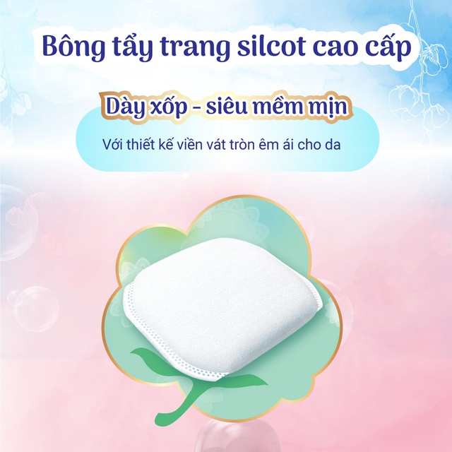 Bộ 2 Hộp Bông Tẩy Trang  cao cấp Silcot Premium 66 miếng/hộp