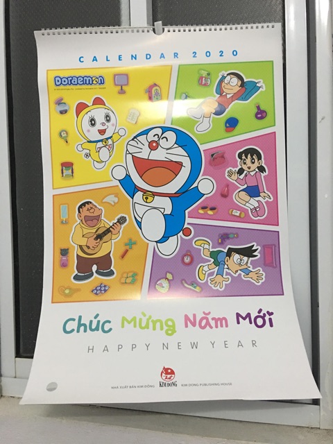 Lịch để bàn Doraemon 2022 tặng kèm sticker