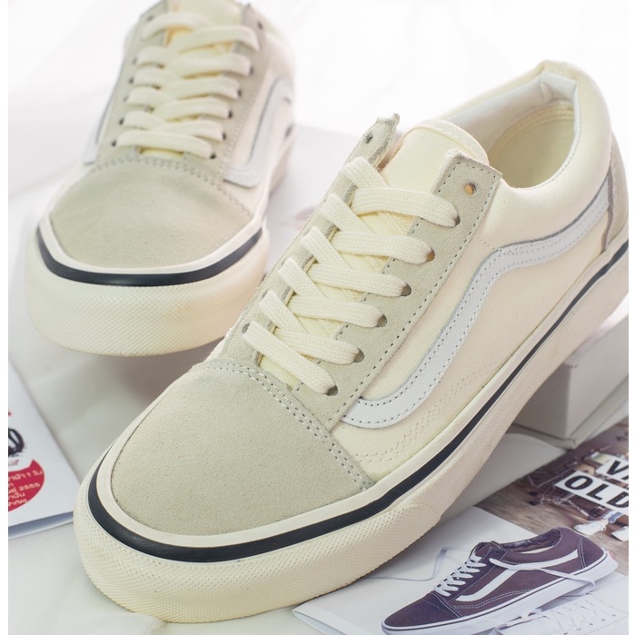 Giày Sneaker Nam, Giày Vans [REAL] Old Skool Cream cho nam nữ