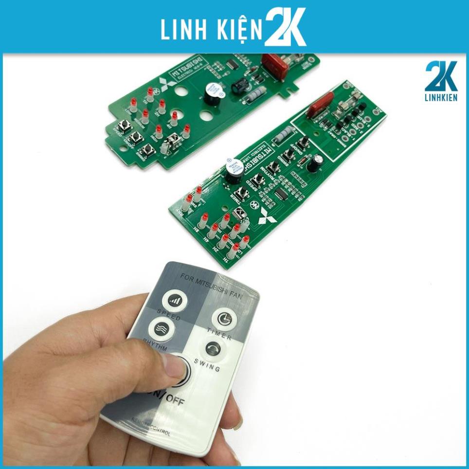Bo MẠCH ĐIỀU KHIỂN QUẠT TỪ XA quạt cây đứng treo tường MITSUBISHI W16-R LV16 RT, RR, RS (Chính Hãng)