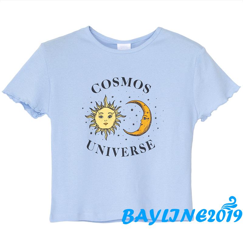 Áo Thun Nữ Ngắn Tay Cổ Tròn Thời Trang