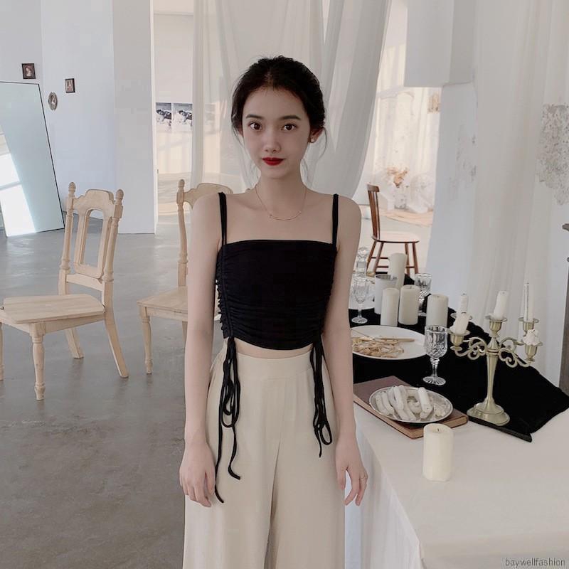 [Baywellfashion]Áo croptop màu trơn thiết kế ôm sát tôn dáng | BigBuy360 - bigbuy360.vn