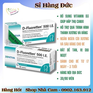 auth Vitamin D Fluoretten 500 I.E Zentiva Đức bổ sung vitamin D3 cho trẻ