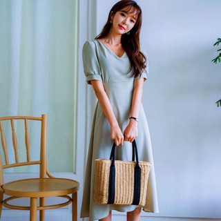 Đầm váy freesize mint form dài cổ V