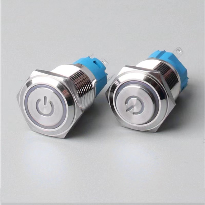 Nút Công Tắc Đèn LED 16mm Không NC 24V 36V 48V 110-220V