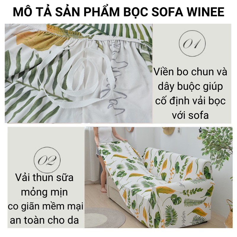 Bọc sofa bọc ghế sofa chữ L kèm hướng dẫn bọc vải thun sữa mềm mại co giãn tặng 1 vỏ gối