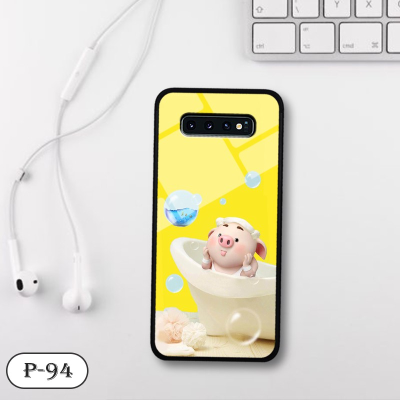 Ốp lưng kính 3D Samsung Galaxy S10/ S10+- hình cute