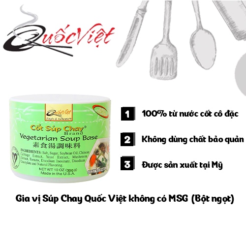 Gia Vị Nấu Súp Chay Cốt Quốc Việt 300g - Nhập Khẩu USA