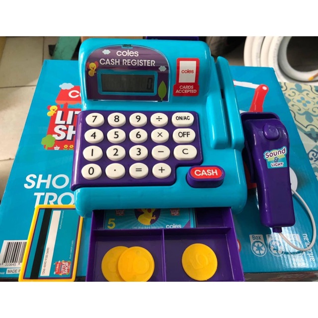 Máy tính tiền điện tử Coles little shop 2- Coles cash register