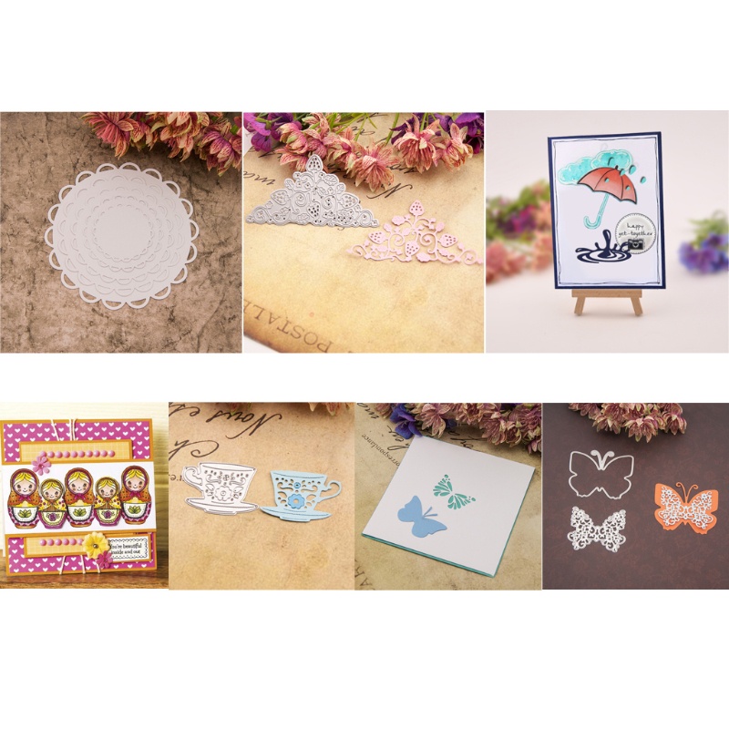 Khuôn Cắt Giấy Làm Từ Kim Loại Hình Giọt Nước Trang Trí Scrapbook