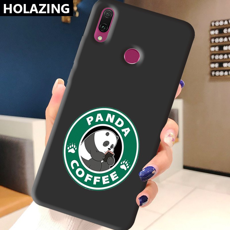 Huawei Y8P Y7 Y6 Pro 2019| Y5 | Y9 Prime 2019 Mate 30 40 Pro 20 Y9S Candy Color Phone Cases vỏ điện thoại We Bare Bears BearBucks Coffee Soft Silicone Cover