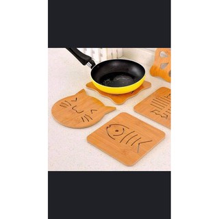 SET 5 MIẾNG LÓT NỒI BĂNG GỖ