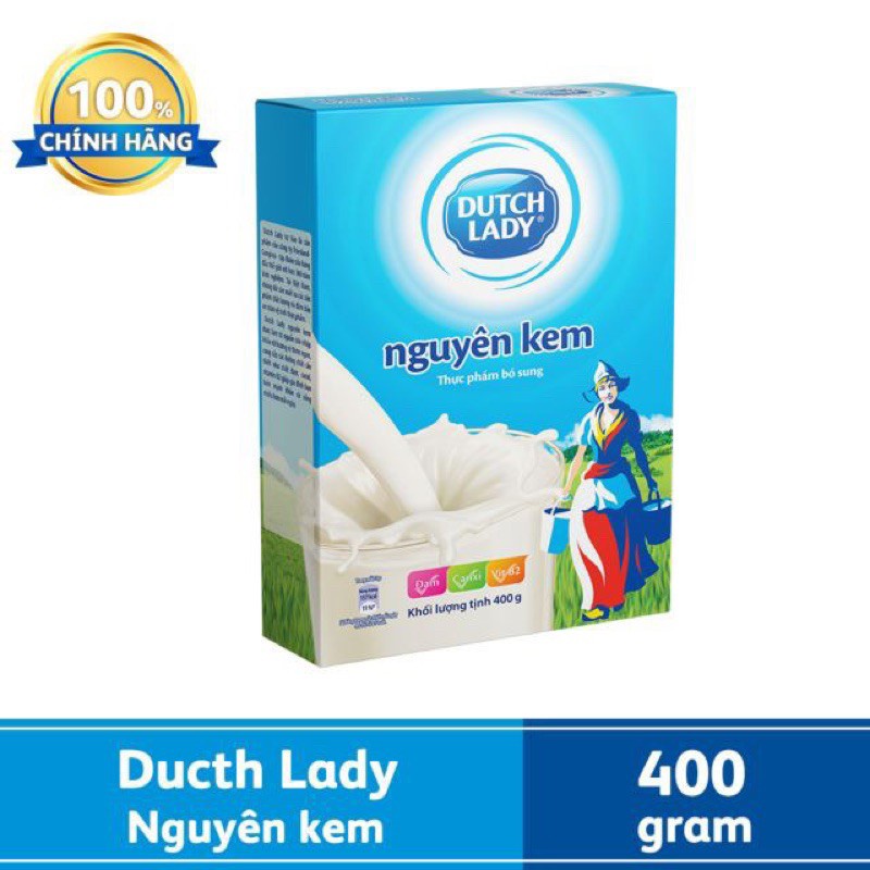 Sữa Bột Nguyên Kem Dutch Lady Hộp Giấy 400g