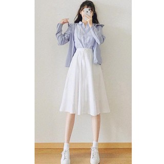 Chân váy xòe trắng ulzzang girl phong cách Hàn Quốc (SIÊU HOT) mặc lên auto xinh