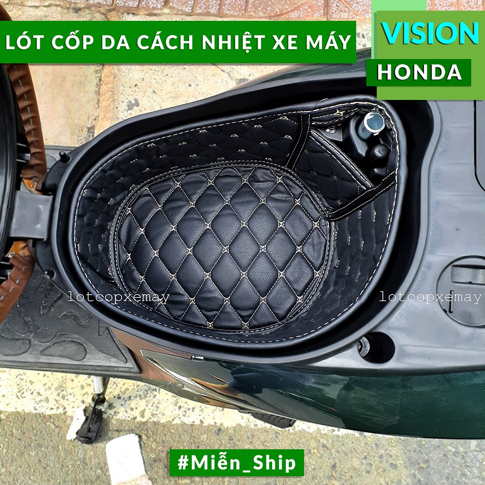 Lót Cốp Da Chống Nóng Chống shock - HONDA VISION 2009-2020-Giá Tận Xưởng-Có Túi Giấy Tờ