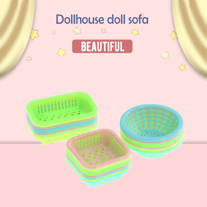 Bộ 5 Giỏ Đựng Rau Củ Đồ Chơi Nhà Búp Bê Tỉ Lệ 1:12 ts3SZDOLL