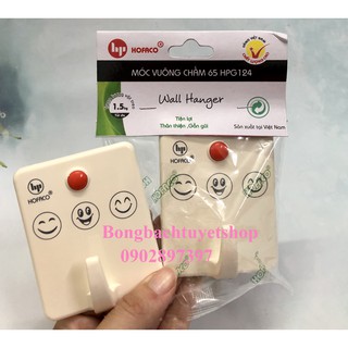 Móc vuông HPG124 - Móc bằng nhựa HOFACO dán tường nhỏ gọn tiện lợi
