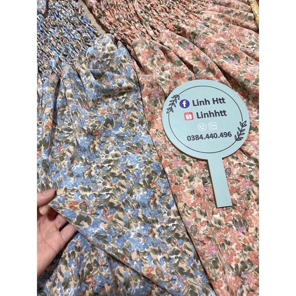 MAXI LỤA 2 dây bông nhúng eo dễ thương