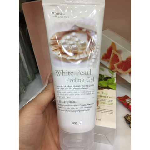 Tẩy Da Chết Ngoc Trai Amisilk White Pearl Peeling Gel Hàn Quốc - Trắng Da Hiệu Quả Từ Thiên Nhiên