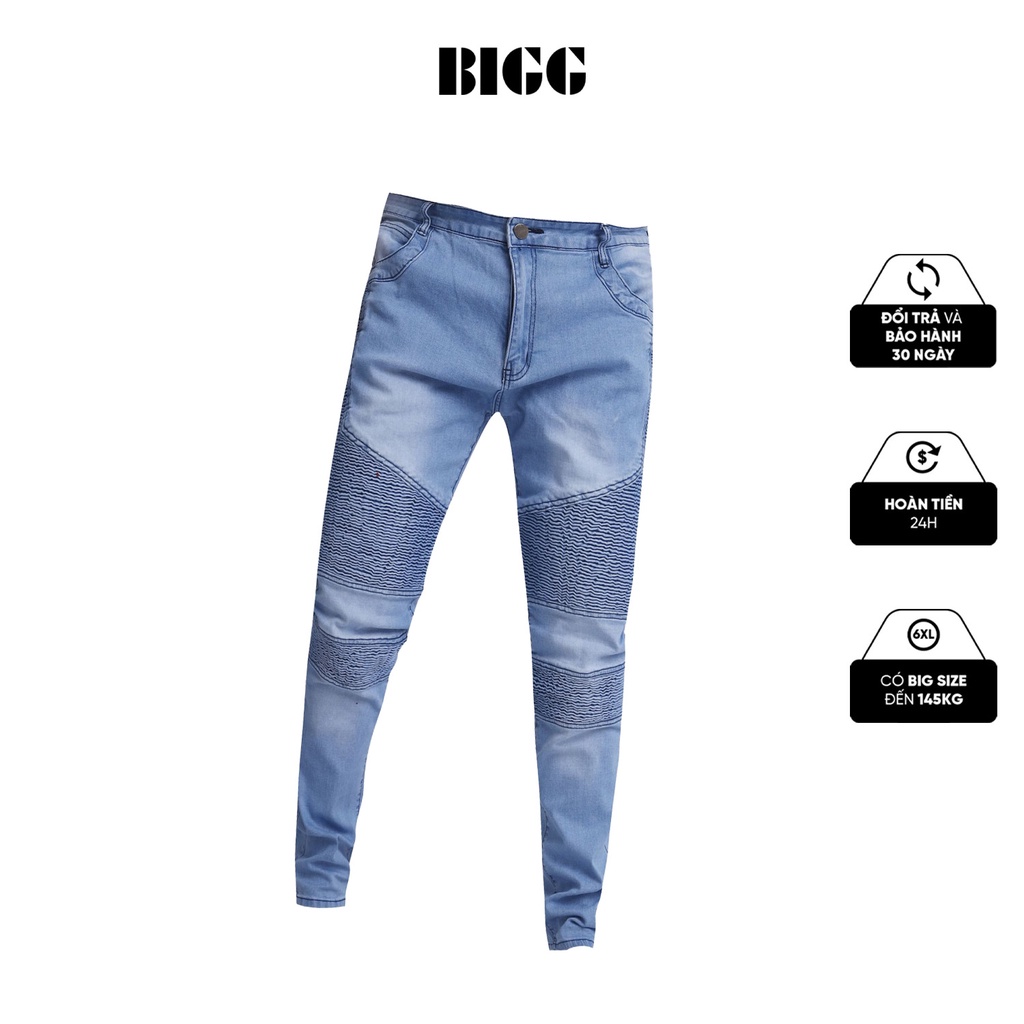 Quần Jean Biker Xanh Big Size - BIGG thời trang nam có Bigsize đến 145kg