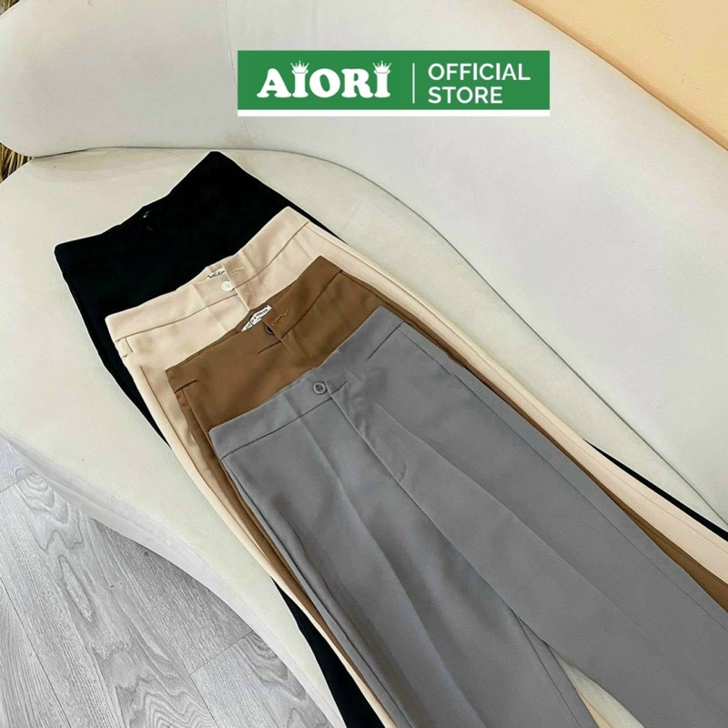 Quần Tây Ống Loe AIORI Lưng Cạp Cao Tôn Dáng - Quần Chất Loại 1 Form Cực Đẹp