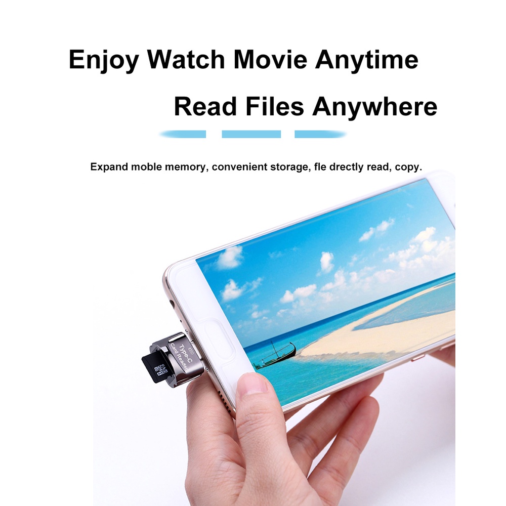 Đầu Đọc Thẻ OTG Loại C Sang SD TF USB C