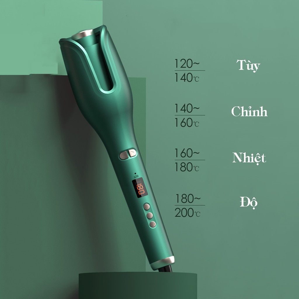 Máy uốn tóc tự động thông minh chống bỏng chất liệu gốm sứ đường kính uốn - AKIO Mart
