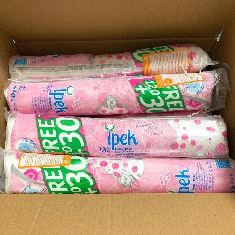 Bông tẩy trang ipek 100% cotton tự nhiên | BigBuy360 - bigbuy360.vn