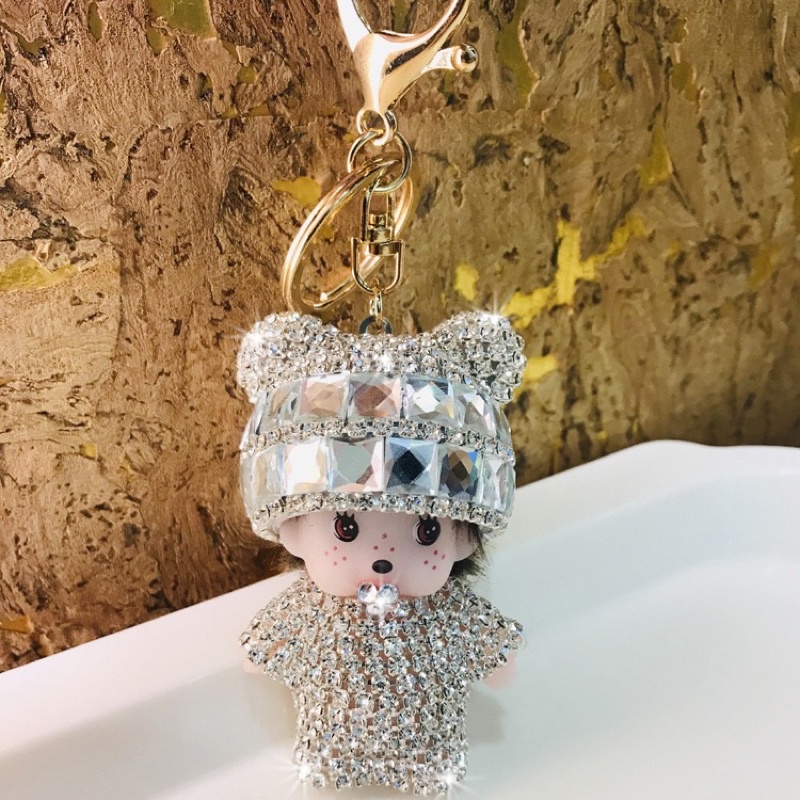 Móc Khoá Búp Bê Đính ĐÁ Sang Chảnh , Phụ Kiện Túi xách Dễ Thương - SHIN STORE