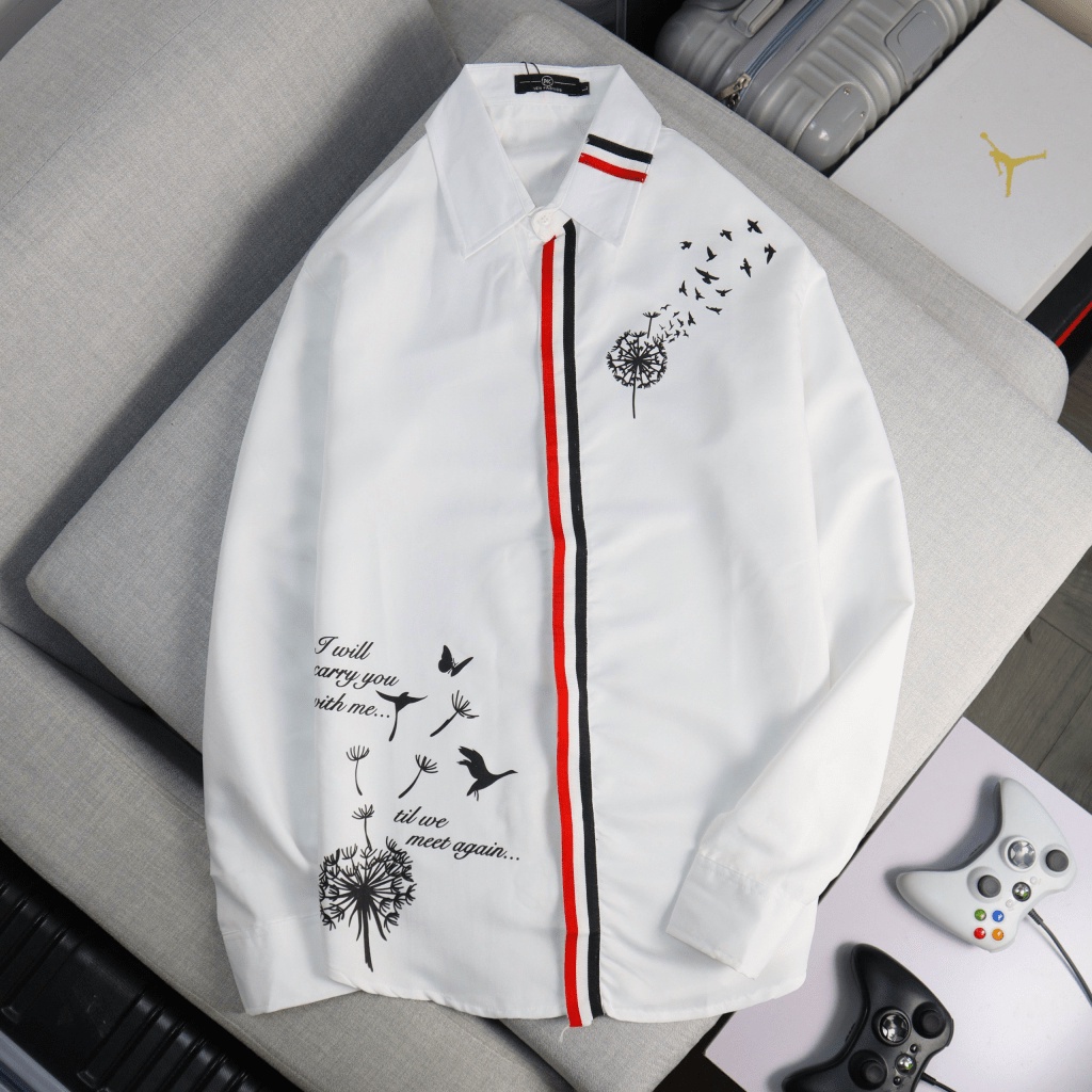 (HCM) ÁO SƠ MI TRẮNG  NAM DÀI TAY NHIỀU MẪU HỌA TIẾT ĐỘC LẠ , MỚI MẺ CHO ANH EM LỰA CHỌN KOKO MI FASHION