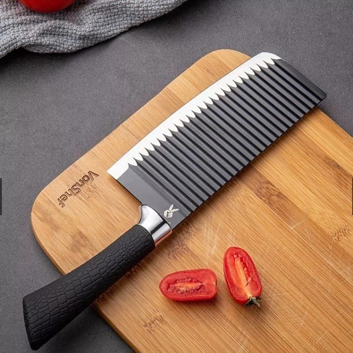 Dao đại làm bếp Nhật Bản loại 1 lưỡi thép siêu bén và cán cao su  cao cấp
