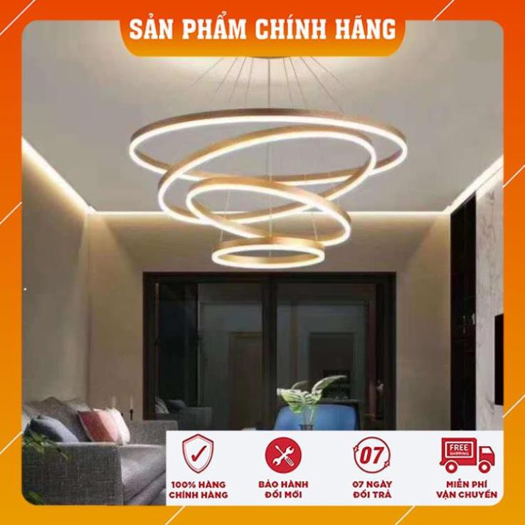 [Hàng cao cấp] Đèn Thả Trần Không Gian Led DHTHA4 Hình Tròn 4 Vòng - 3 Chế Độ Ánh Sáng - Điều Khiển Từ Xa