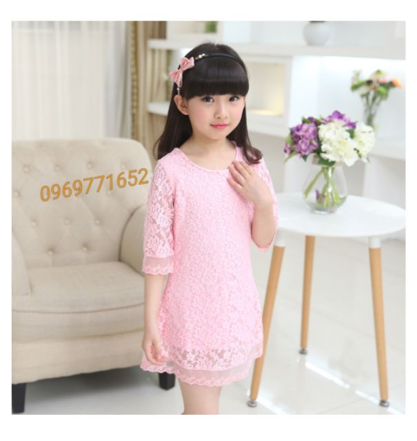 Đầm ren bé gái