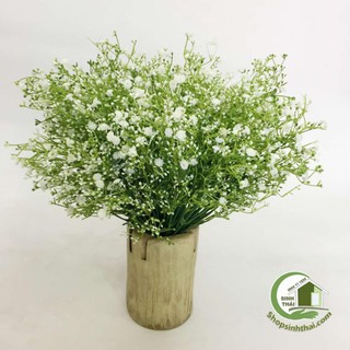 Bụi hoa cúc dại, cúc bi màu trắng nhỏ xíu - hoa giả cao cấp