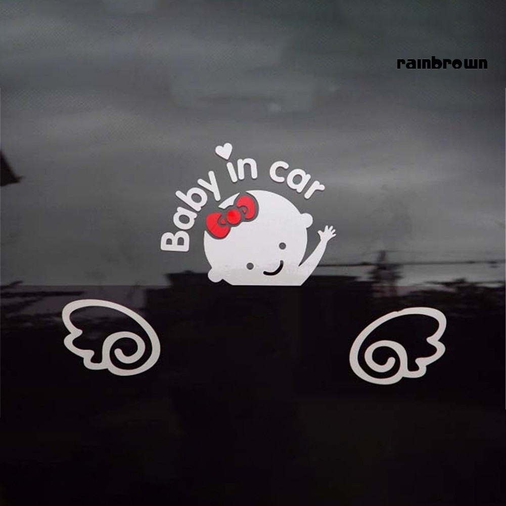 Nhãn dán xe hơi hình chữ baby in car