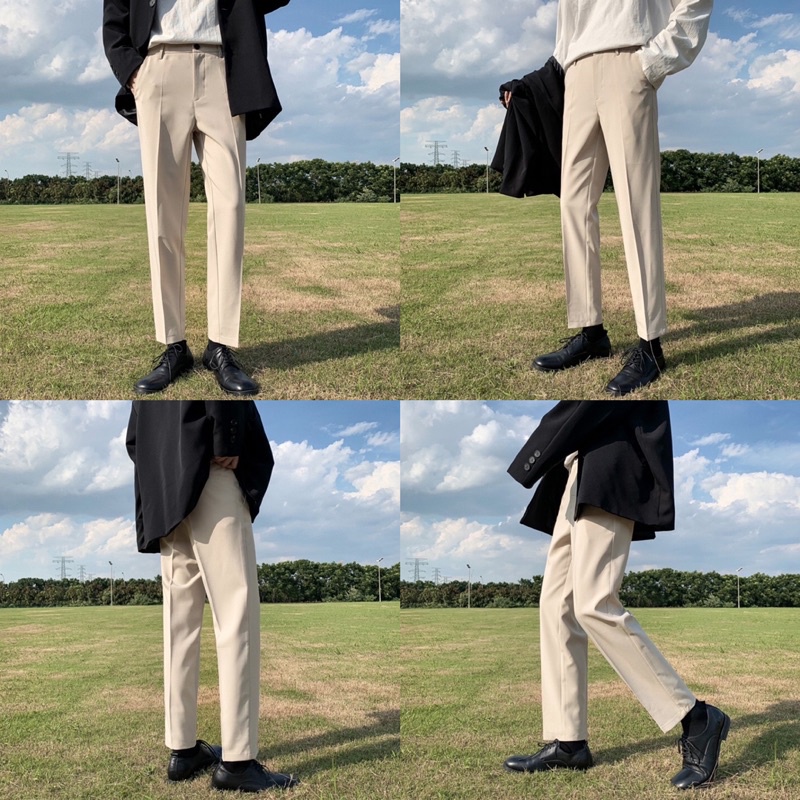 Quần Tây Baggy màu BE/TRẮNG/ĐEN/Xám Ống Suông Hàn Quốc ❤️[FREESHIP] | BigBuy360 - bigbuy360.vn