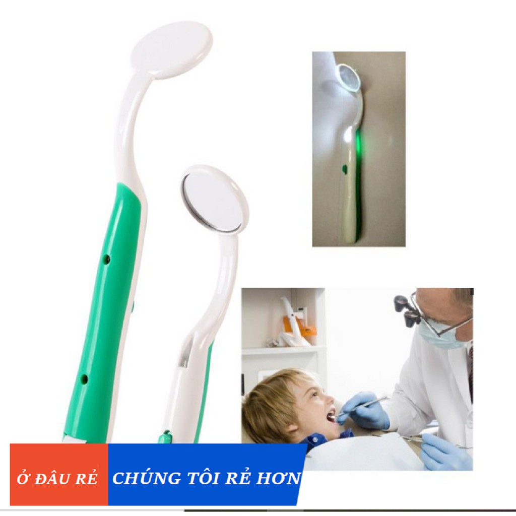 Gương soi răng có đèn LED siêu sáng hỗ trợ chăm sóc vệ sinh răng miệng
