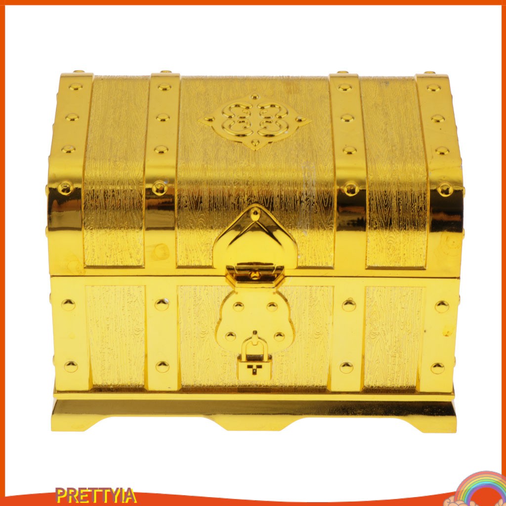 Hộp Đồ Chơi Kho Báu Cướp Biển Màu Sắc Cổ Điển Dành Cho Trẻ Em