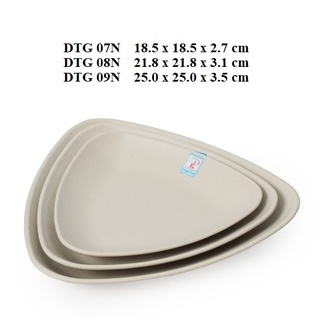 Dĩa tam giác nhựa Melamine nhám Nâu