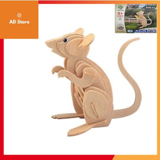 Đồ chơi lắp ghép gỗ 3D Con chuột