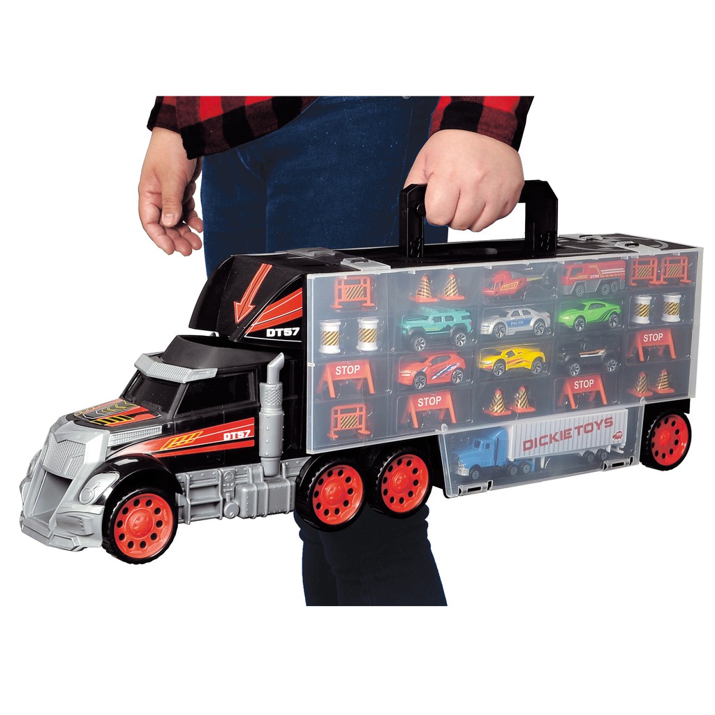 Bộ Xe Tải Chở Xe Hơi DICKIE TOYS Truck Carry Case 203749023